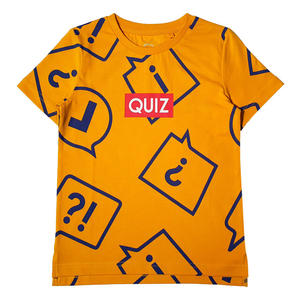 T-shirt de haute qualité pour garçons, vêtements pour enfants, meilleurs prix 100% coton imprimé Orange - Product Image 1