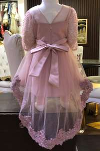 Incroyable robe de haut de poulet pour enfants Nouvelle Collection de fleurs florales Design Net Fabric Party Wear pour le printemps Convient à l'âge des filles - Product Image 6