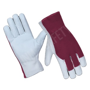 Premium Assembly Goat Grain Leather <b>Gloves</b> Cotton Fleece Back Cheap Price Industrial Protection Work <b>Gloves</b> for Hand and Arm - Product Image 3
