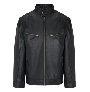 Veste de mode d'hiver respirante personnalisée de haute qualité Veste à capuche décontractée de créateur en cuir de mouton véritable de style classique Esprit - Product Image 1