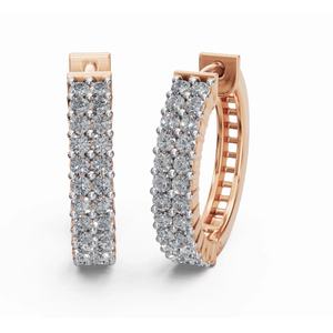 Aretes de Aro con Diamantes Halo Brillantes Mary Tudors, Oro de 9 KT, 14 KT, 18 KT, Corte Redondo, Joyería Cultivada en Laboratorio, Proveedor Mayorista OEM B2B - Product Image 3