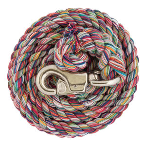Cuerda de plomo de algodón multicolor, resistente, niquelado, a presión de Toro, suave, trenzada, rienda de plomo de caballo, 8 pies de largo, establo de entrenamiento equino - Product Image 3