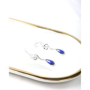Boucles d'oreilles pendantes vintage plaquées or 18 carats avec perle et diamant en or rose - Product Image 2