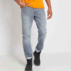 Pantalones Rectos de Mezclilla para Hombre, Diseño Personalizado OEM, Estilo Hip Hop, Color Sólido, Transpirables, Talla Mediana, Temporada de Primavera, Precio Bajo, Venta en Línea - Product Image 1