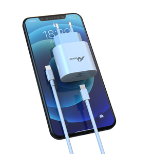 YTC-07-IP 20V 5V/2.4A Type C PD 20W adaptateur de charge et câble chargeur blanc Profitez des chargeurs de téléphone portable - Product Image 2