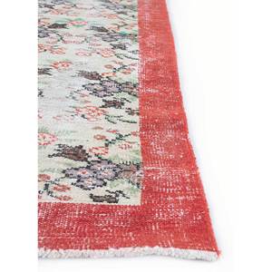 Tapis en laine vintage 9x12 rouge et orange noué à la main avec motifs floraux et abstraits pour l'entrée de la maison ou la chambre d'un adolescent - Pae-3306 - Product Image 4