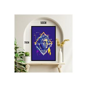 Medusa MDF Table Art Print Large 70x50cm Colorful Faded Quality <b>Frame</b> 119 - Product Image 1