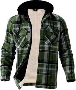 Wholesale Coat Hot Thickened 100% Cotton Winter Autumn <b>Men</b> Long <b>Flannel</b> Heavyweight Warm Brushed Plaid Casual Shirt <b>Jacket</b> - Product Image 1