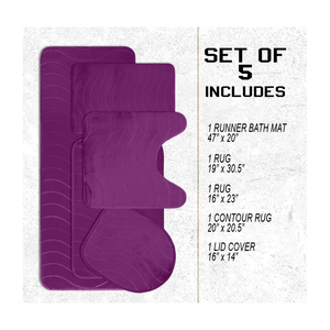 Best Selling High Quality <b>Non</b> <b>Slip</b> Water Absorbent Microfiber Bathroom <b>Rug</b> Mats Includes Set Of 5 From Indian Supplier - Product Image 5