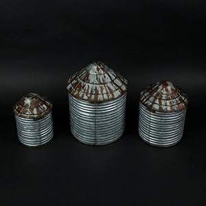 Recipiente de almacenamiento galvanizado a prueba de herrumbre vintage Recipiente de cocina duradero y elegante para uso en despensa y encimera - Product Image 6