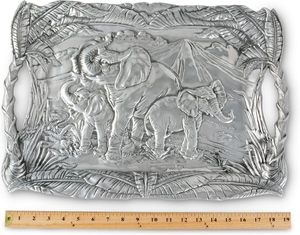 Plateau de service en aluminium de haute qualité, 100% fait à la main, pour les mariages, les hôtels, les restaurants - Product Image 6