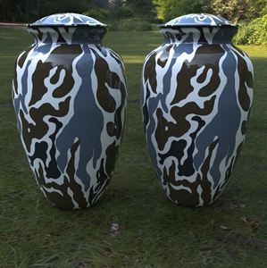 Urnas de cremación Orino negro blanco gris camuflaje para cenizas humanas con bolsa de terciopelo gratis - Product Image 6