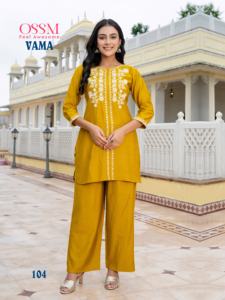 Top de seda Vetrican de viscosa con bordado pesado de diseñador con Plazzo New Coord Set de buena calidad mayorista de ropa India pakistaní - Product Image 6