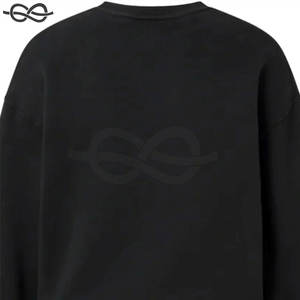 Sudadera de manga personalizada para hombre Premium 100% algodón de alta calidad en blanco cuello redondo bordado sudadera para Hombre Ropa Informal - Product Image 4