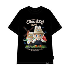 T-shirt à manches longues 100% coton pour adolescents modernes |   Style vintage ajusté |   Manches chauve-souris avec décoration perlée |   Été - Product Image 2