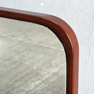 Reddish-Brown Wood Standing Makeup <b>Mirror</b> Desktop GNG009 Single Side <b>Foldable</b> - Product Image 6