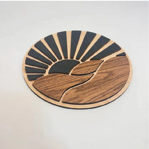 Grand Art <span class=keywords><strong>Mural</strong></span> Décoratif d'Entrée en Bois Boho Écologique - Product Image 1