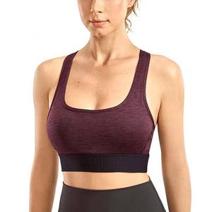 Sujetador de entrenamiento para mujer, sujetador de alta calidad sin costuras para Fitness, Yoga, venta al por mayor, Sujetador deportivo transpirable de alto soporte sin costuras para mujer - Product Image 2