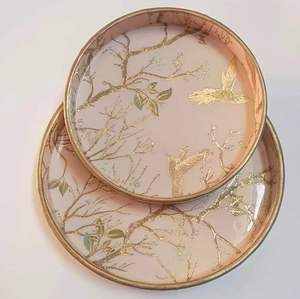 Esmalte de moda impreso gran oferta bandeja para servir y bandeja de vidrio para dulces estilo de lujo fruta seca y aperitivos tarros y bandeja a precio de fábrica - Product Image 5