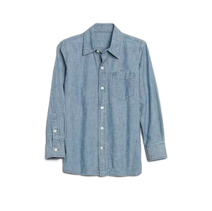 Gran oferta, Camisa vaquera azul personalizada para mujer, camisa no elástica, multicolor y tallas con cuello vuelto, fabricada en Bangladesh - Product Image 6