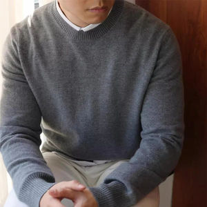 Fabricante de Suéteres para Hombre, Suéter de Cachemira de Invierno Personalizado con Cuello Redondo, Estilo Básico, Suministro ODM, Suéter de Cuello Redondo para Hombre - Product Image 4