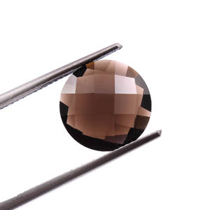 ควอตซ์สโมคกี้ธรรมชาติทรงบริโอเล็ตต์ ขนาด 12x12 มม. สีน้ำตาล พลอยหลวม ยี่ห้อ SGM รุ่น S2RDBC01P/008 จากบราซิล สำหรับทำเครื่องประดับ - Product Image 1