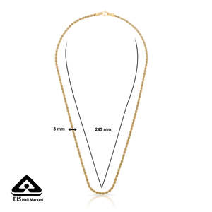 สร้อยคอเชือกถักชุบทองคำ 14k สำหรับผู้ชาย ประดับเพชร มอยส์ซาไนต์ มุก หรือเพทาย - Product Image 5