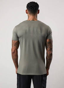 Camiseta de Alta Calidad para Hombre, 95% Algodón, 5% Elastano, Estilo Hip Hop, Corte Ajustado, Cuello Redondo, 200 Gramos, Camiseta Deportiva para Gimnasio - Product Image 2