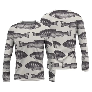 Camisas de pesca de camuflaje al por mayor camisas de pesca de manga larga sublimadas capucha camisa de pesca de LICRA camiseta de fútbol que absorbe la humedad - Product Image 2