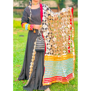 Conjunto Icónico de Salwar Anarkali y Dupatta en Poliéster Reversible para Bodas, para Mujer - Product Image 1