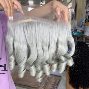 วิกผมด้านหน้าประดับด้วยผ้าลูกไม้สีสดใส360ผม100% จากเวียดนามขายส่ง - Product Image 2