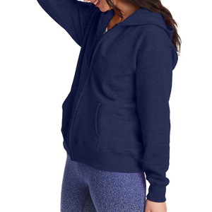 Latest Fashionable Regular Fit Zip up Fleece Hoodie with Drawstring Closure Breathable Winter Wear Full Sleeves Women Hoodie - Product Image 3