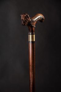 TRAKKING 15 YEARS TRADITION Factory Custom UNIQUE Design Popular 122cm Varnished Camping <b>Wooden</b> Hiking Pole Walking <b>Stick</b> - Product Image 2