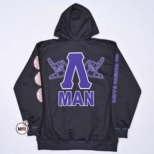 Pull à capuche déchiré respirant vintage de luxe pour hommes OEM de haute qualité avec string imprimé personnalisé Streetwear pour l'hiver - Product Image 4