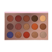 Chine Fabricant Forme Personnalisée Vente en Gros Palette de Fard à Paupières en Plastique Rose Palette de Fard à Paupières 15 Couleurs avec Logo