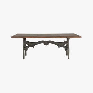 Heightened Cranker French <b>Vintage</b> Dining <b>Table</b> Wooden Handcrafted Beauty Involves Industrial Elements That Enriched - Product Image 1