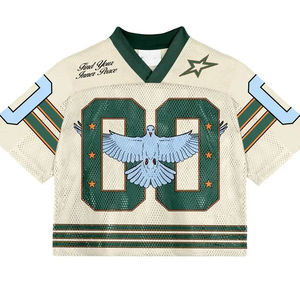 Maillot de football américain sur mesure Sublimation de haute qualité Design à manches courtes Crop Top Blank Pattern Team-Specific Jersey - Product Image 4