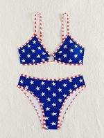 Pakaian Pantai Bikini Berkualitas Tinggi, Desain Khusus Logo, Warna Solid, Bahan Bernapas, Seksi, Payet, Bulu, Motif Paisley