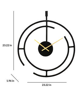 Horloge murale analogique en métal de grande qualité à prix raisonnable, design luxueux, avec couleur et taille personnalisées pour la décoration de la maison - Product Image 2