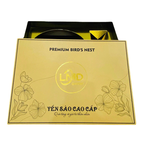 กล่องกระดาษแข็งพับได้พิมพ์ลายสำหรับใส่เครื่องสำอางชุดเดรสแผ่นฟอยล์สีทองหรูหรารีไซเคิลได้ตามต้องการ - Product Image 4