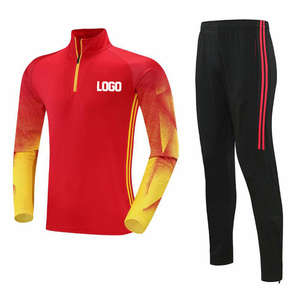 Vente en gros Survêtement de football pour hommes Combinaison d'entraînement pour sport d'équipe Veste à fermeture éclair Joggers Vêtements de sport OEM avec logo personnalisé - Product Image 3