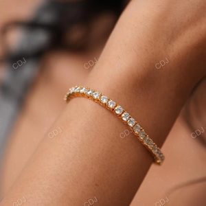 Probador de diamantes Pass de alta calidad, Plata de Ley 925, 4mm, 7 pulgadas, pulsera de tenis de moissanita, EE. UU., regalo de boda de moda de lujo - Product Image 1