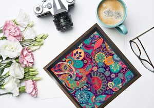 Ensemble d'ustensiles en bois écologiques forme carrée plateau de service polyvalent passe au lave-vaisselle léger pour usage domestique revêtement émaillé - Product Image 2