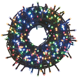 Luci di Natale per interni ed esterni multicolore con 300 LED su cavo da 13,5 m. - Product Image 1