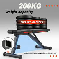 Machine de musculation multifonctionnelle pour extensions et flexions des jambes, banc de musculation inclinable et déclinable avec extension et flexion des jambes