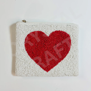 Pochette à monnaie perlée coeur à la mode personnalisé beau portefeuille pour femme accessoire de mode accessoire - Product Image 6