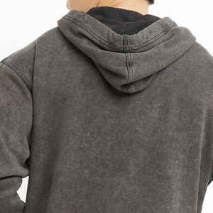 Meilleur Style Hommes Acid Wash Hoodies avec Top Qualité Tissu Matériel Poche Latérale Imperméable Respirant Acide Wash Hoodie - Product Image 6