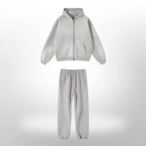 ชุดวอร์มผู้ชายสำหรับฤดูหนาว สไตล์สตรีทแวร์ มีฮู้ด ผ้าถักน้ำหนัก 300 กรัม แห้งเร็ว ระบายอากาศได้ดี ผลิตจากผ้าฝ้าย 100% สำหรับผู้ใหญ่ ขายส่ง - Product Image 2