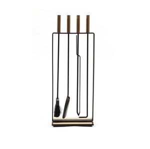 Ensemble d'outils en fer de cheminée à haute résistance avec corps forgé et détail artisanal idéal pour la beauté fonctionnelle dans les cheminées - Product Image 6