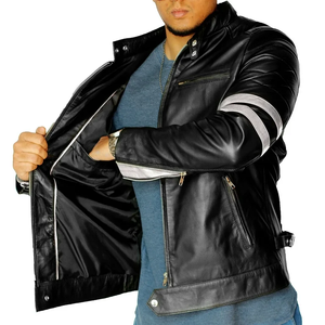 Veste en cuir de qualité supérieure pour hommes style avec 100% vestes en cuir de peau de vache originales respirantes - Product Image 2